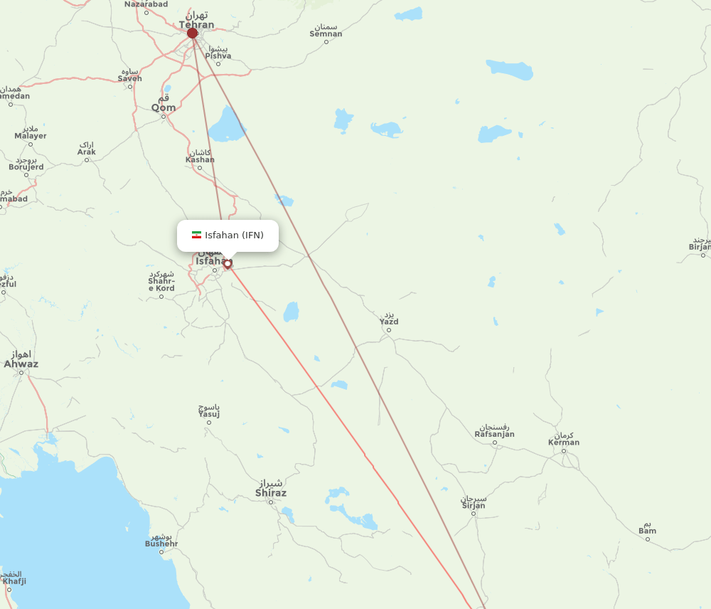IFN-BND flight routes