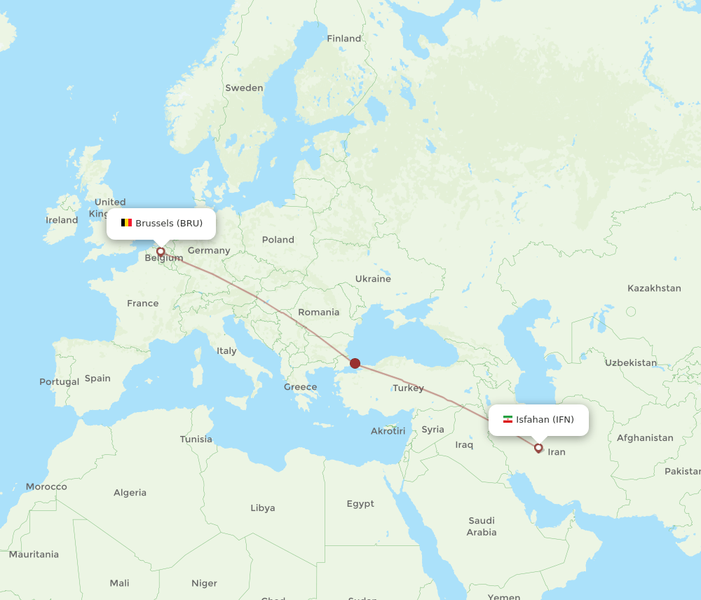 IFN-BRU flight routes