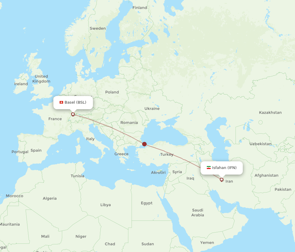 IFN-BSL flight routes