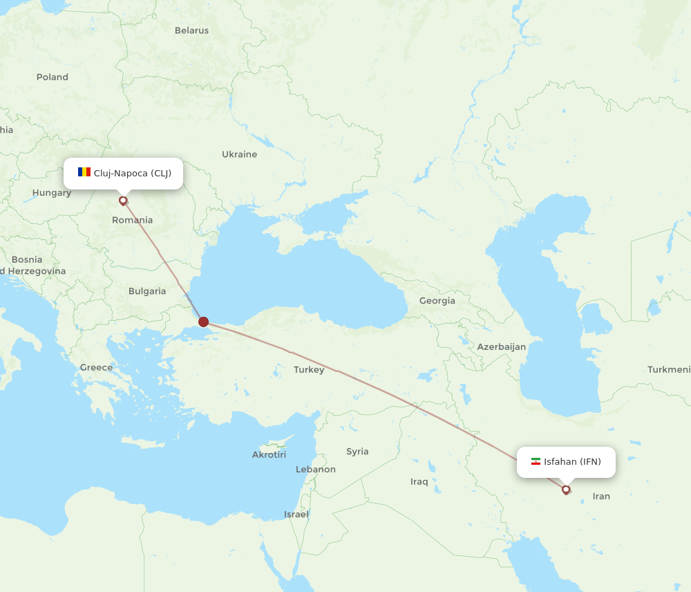 IFN-CLJ flight routes