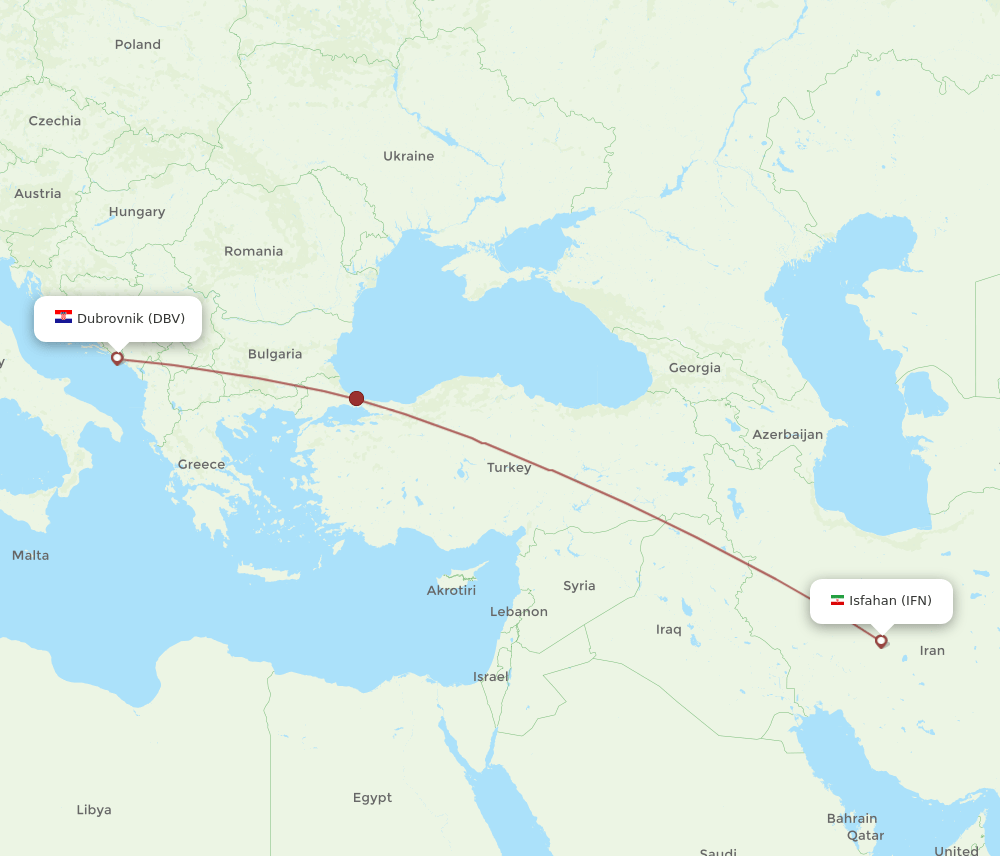 IFN-DBV flight routes