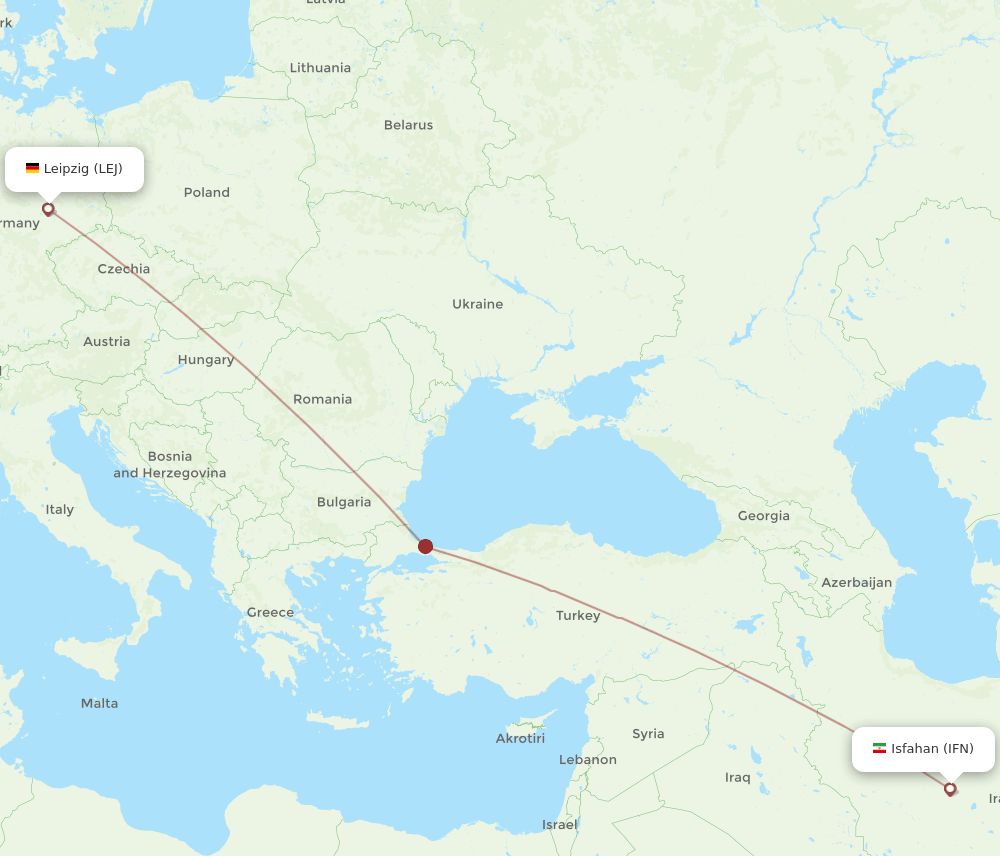 IFN-LEJ flight routes