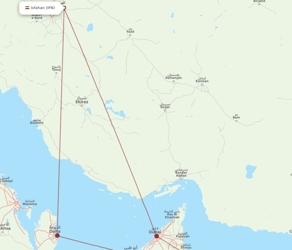 IFN-MCT flight routes