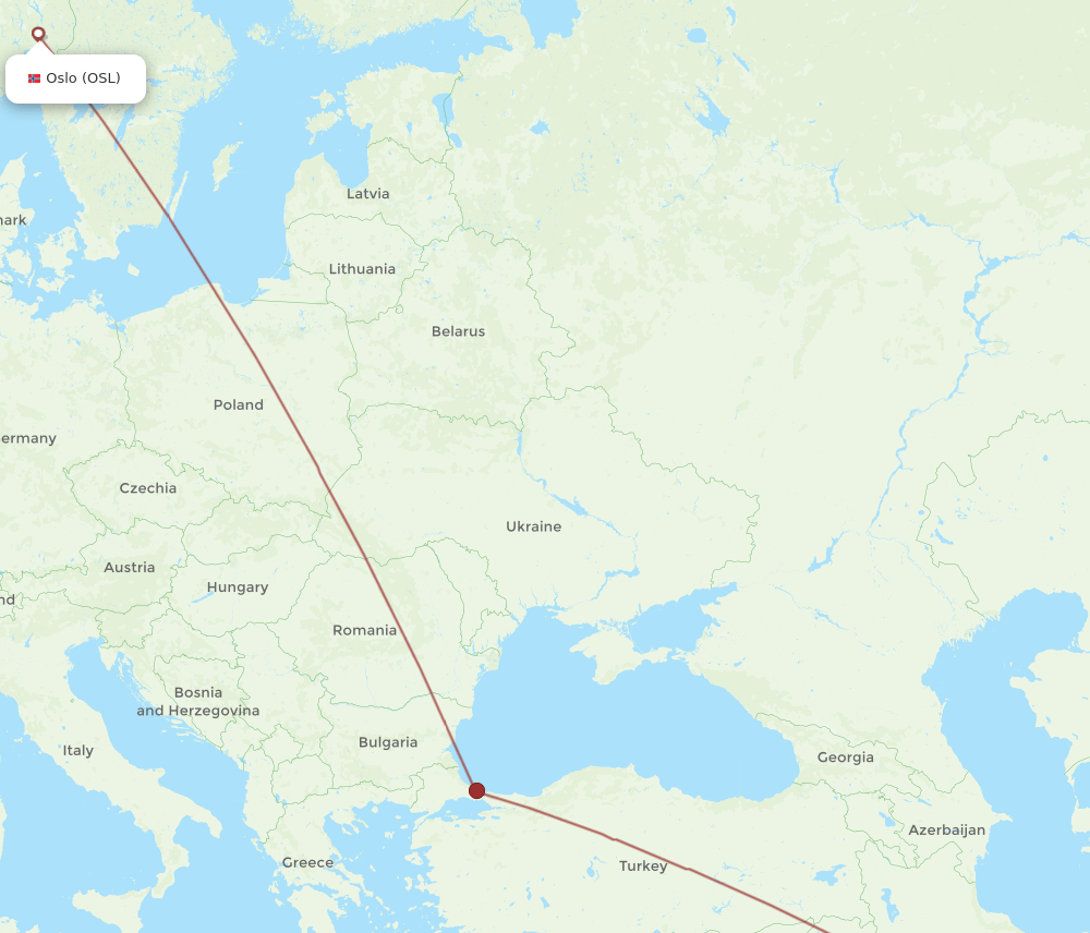 IFN-OSL flight routes