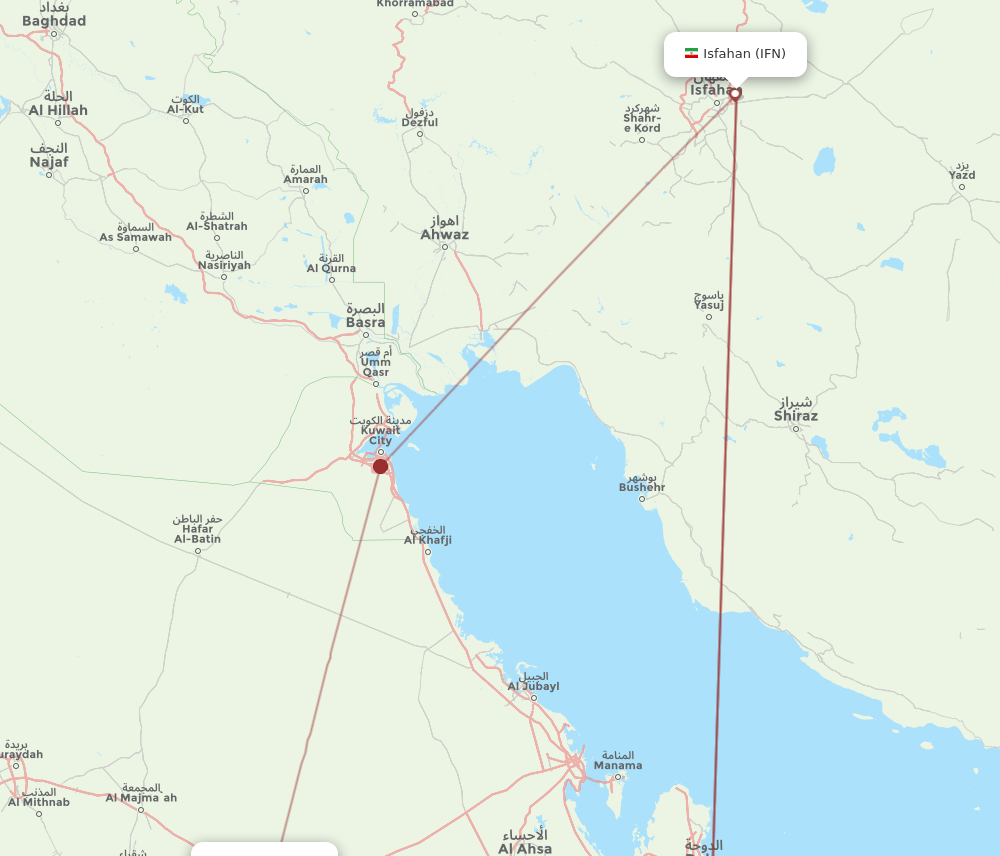 IFN-RUH flight routes