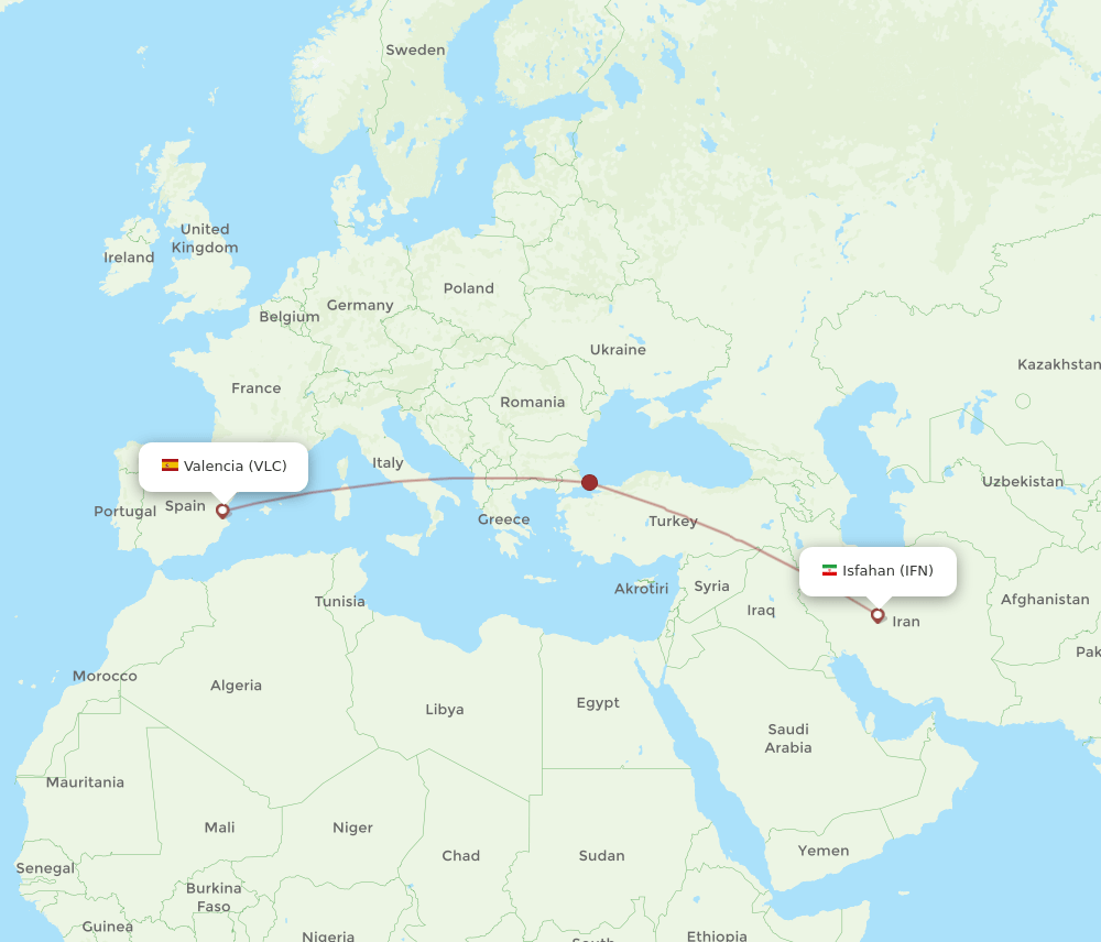 IFN-VLC flight routes