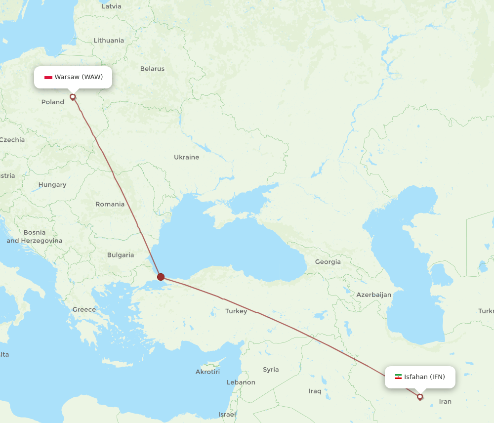 IFN-WAW flight routes