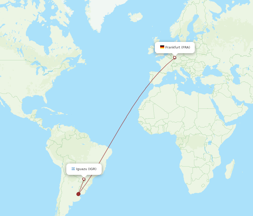 IGR-FRA flight routes