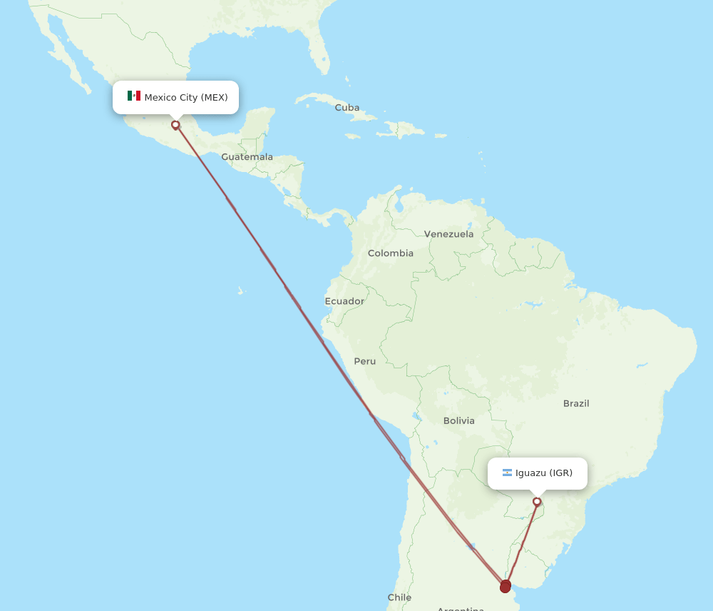 IGR-MEX flight routes
