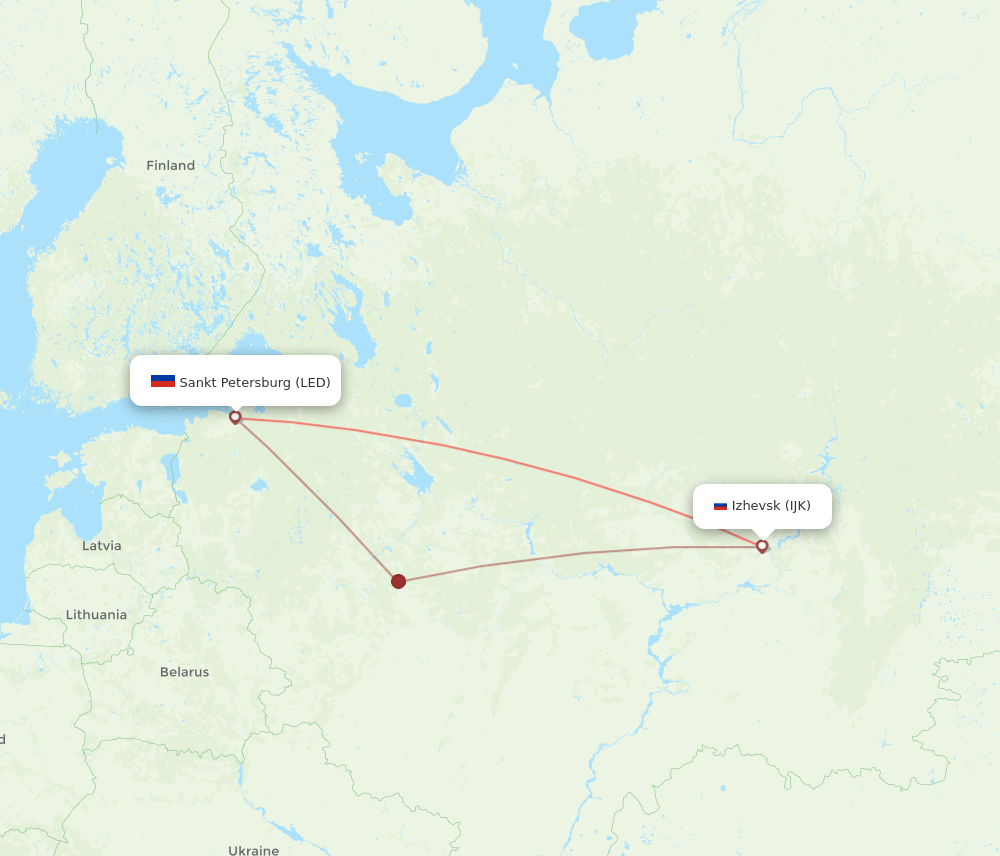 IJK-LED flight routes