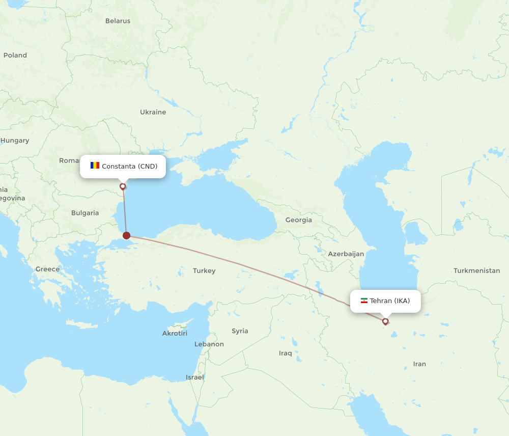 IKA-CND flight routes