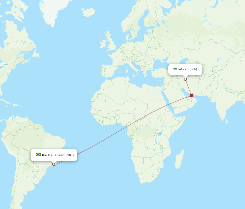 IKA-GIG flight routes