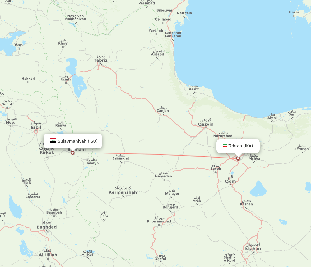 IKA-ISU flight routes