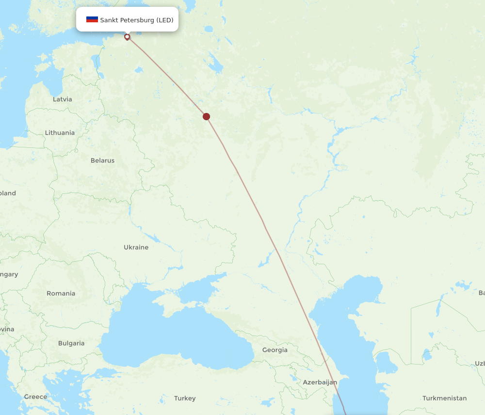 IKA-LED flight routes