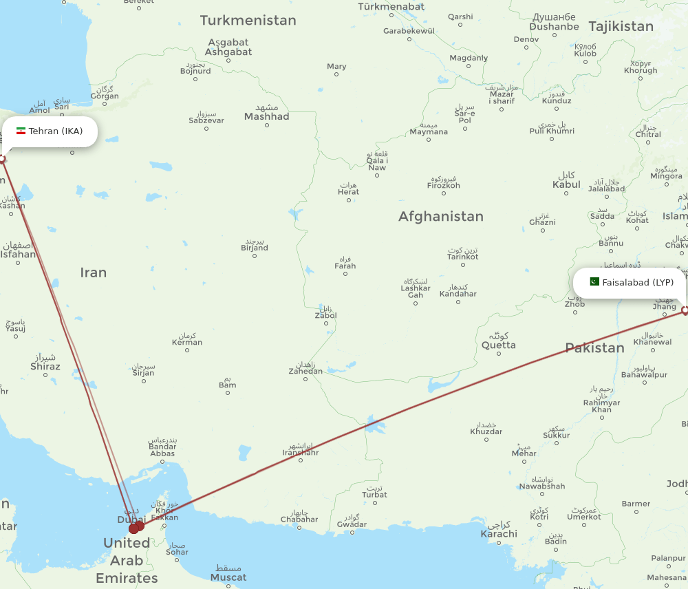 IKA-LYP flight routes