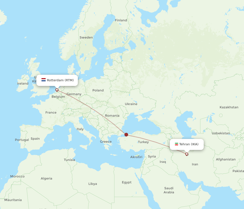 IKA-RTM flight routes