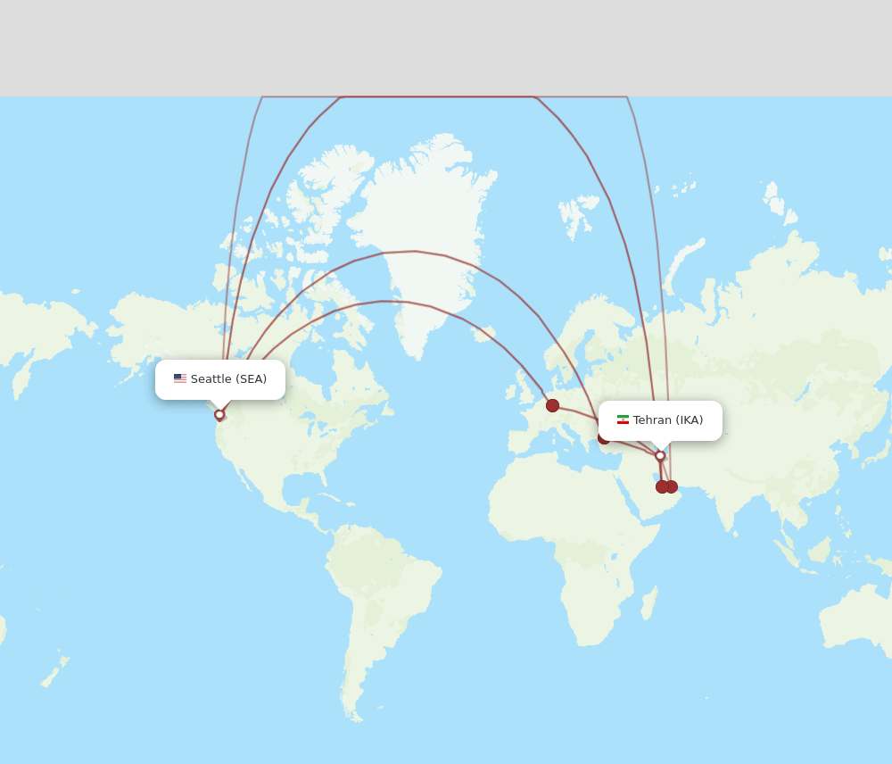 IKA to SEA flights and routes map