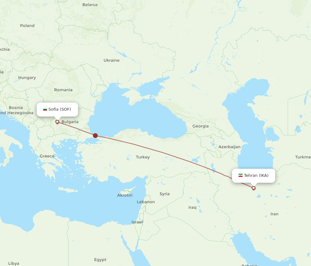 IKA-SOF flight routes