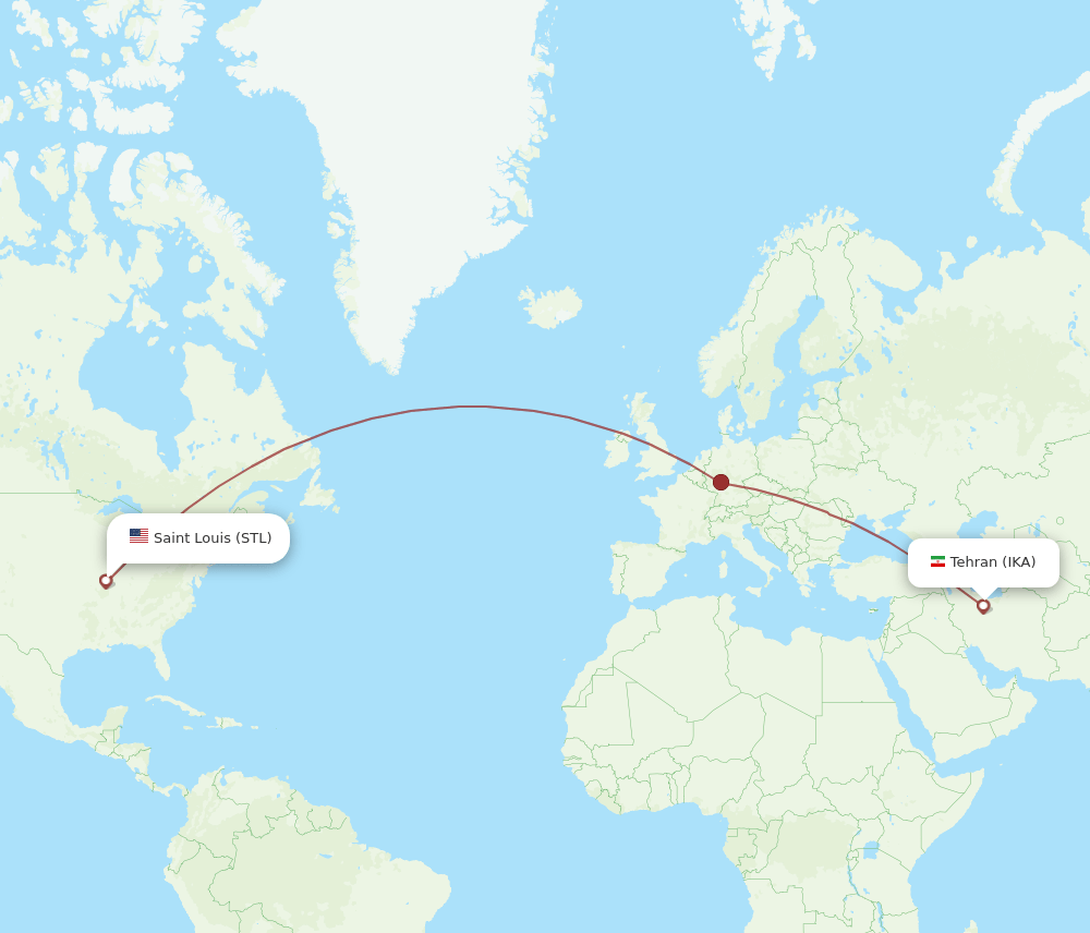 IKA-STL flight routes