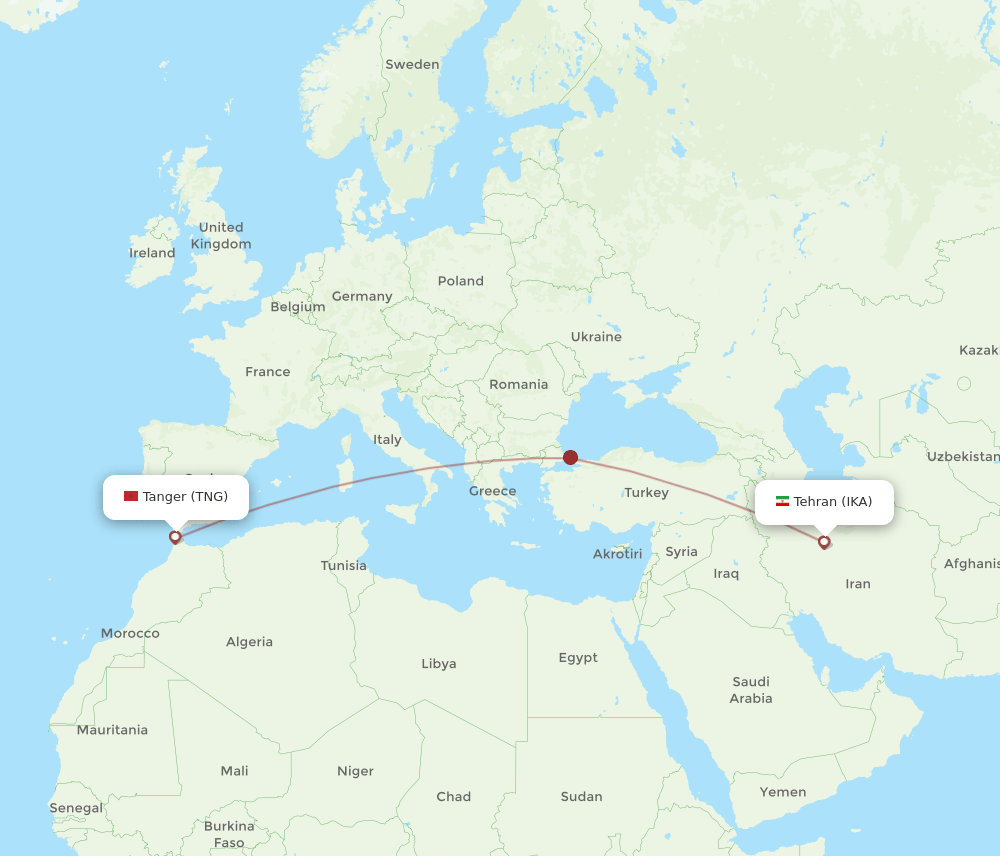 IKA-TNG flight routes