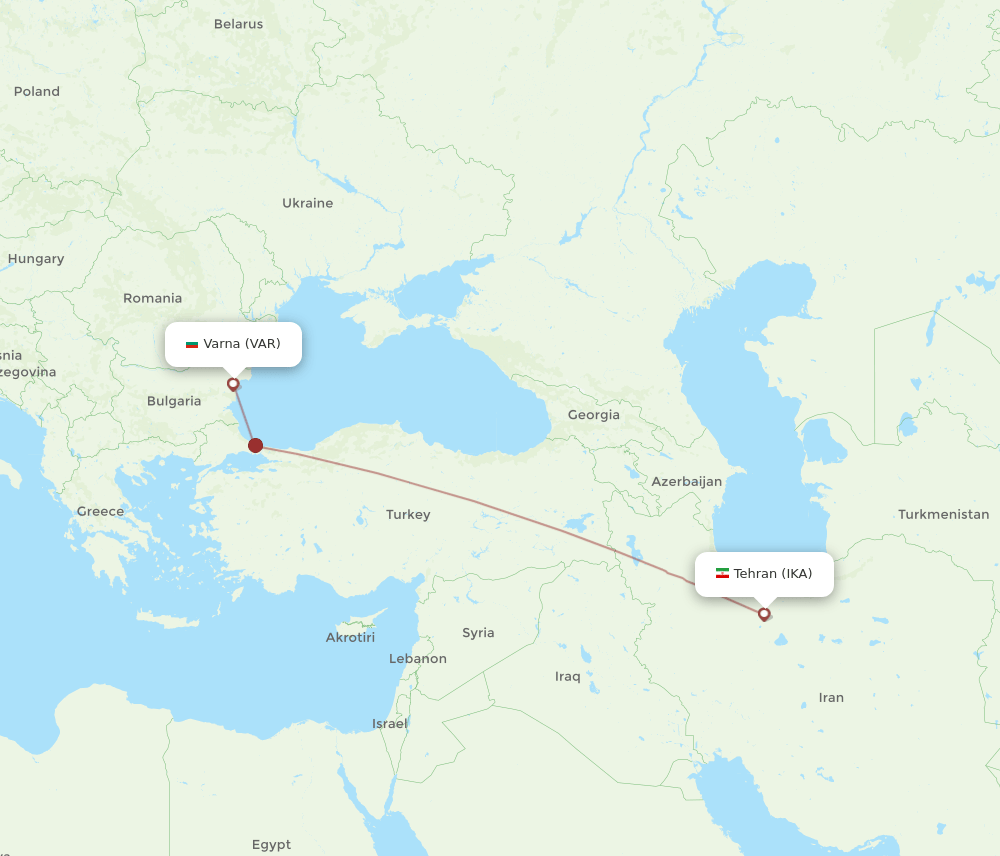 IKA-VAR flight routes