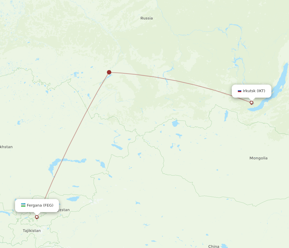 IKT-FEG flight routes