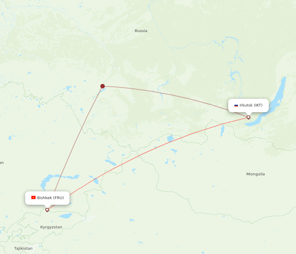 IKT to FRU flights and routes map