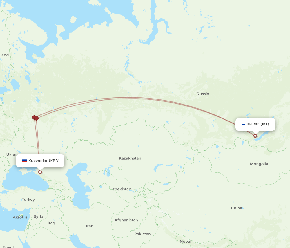 IKT-KRR flight routes