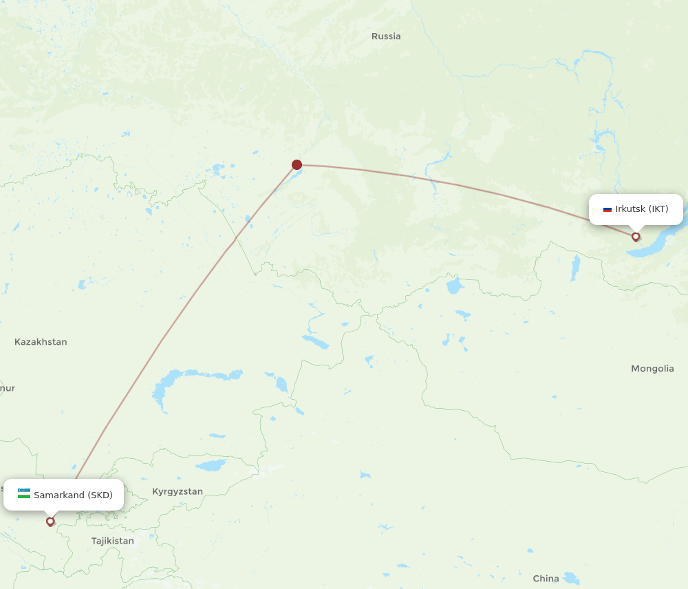 IKT-SKD flight routes