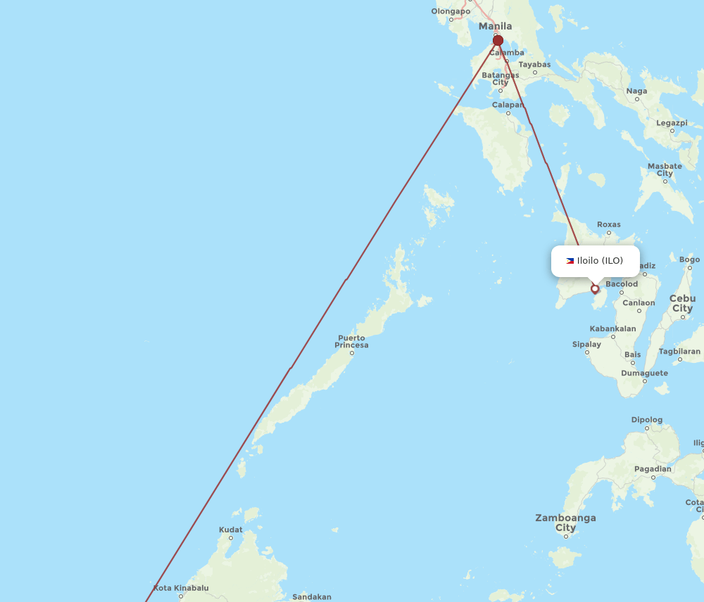 ILO-BWN flight routes