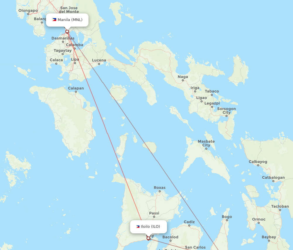 ILO-MNL flight routes