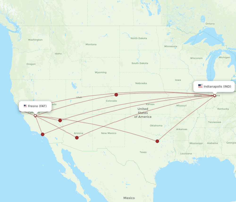 IND-FAT flight routes