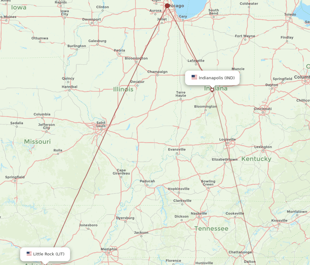 IND-LIT flight routes