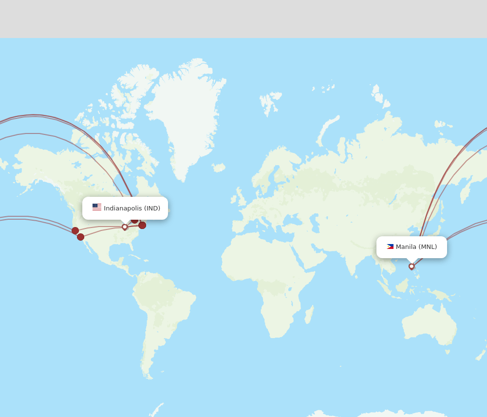 IND-MNL flight routes