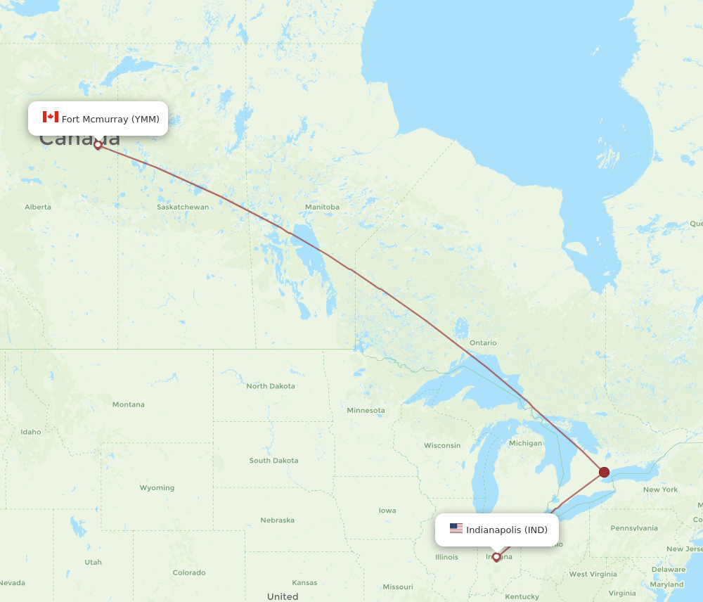IND-YMM flight routes