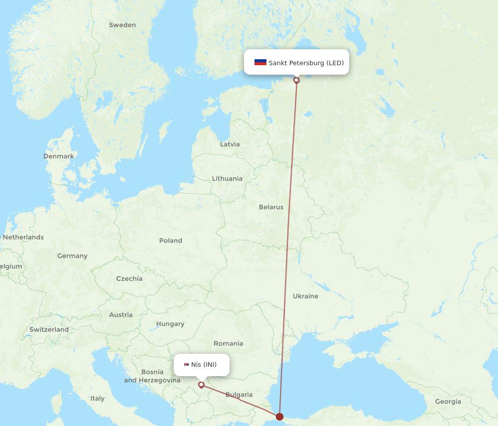 INI-LED flight routes