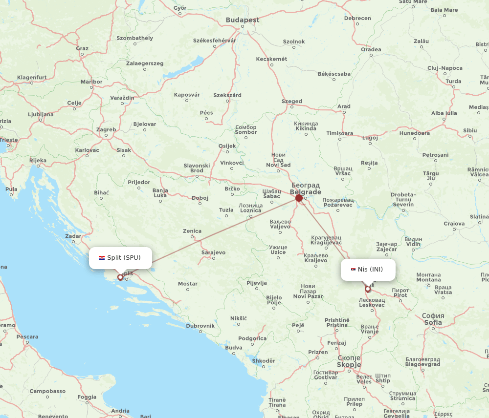 INI-SPU flight routes