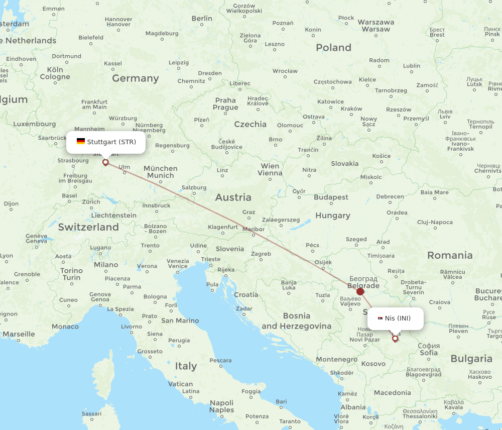 INI-STR flight routes