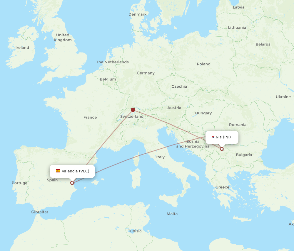 INI-VLC flight routes