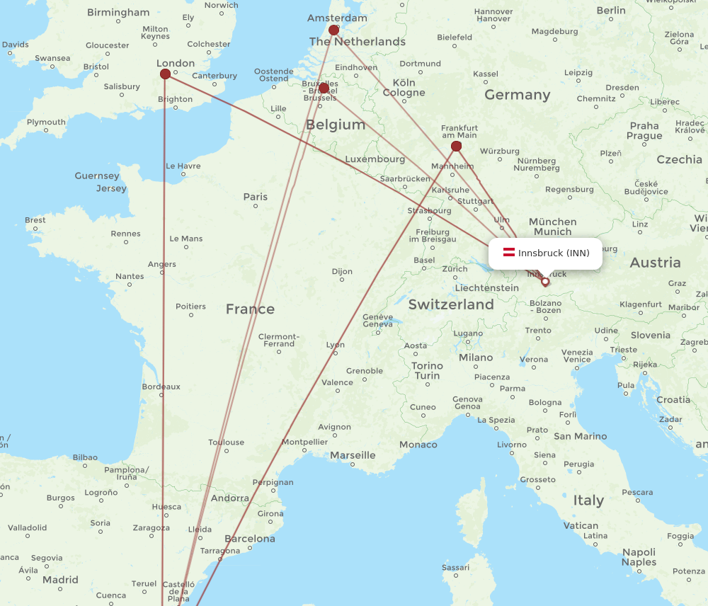 INN to ALC flights and routes map