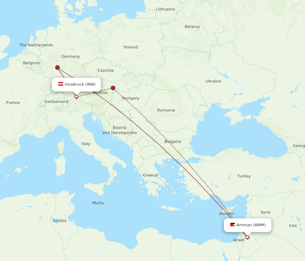 INN-AMM flight routes