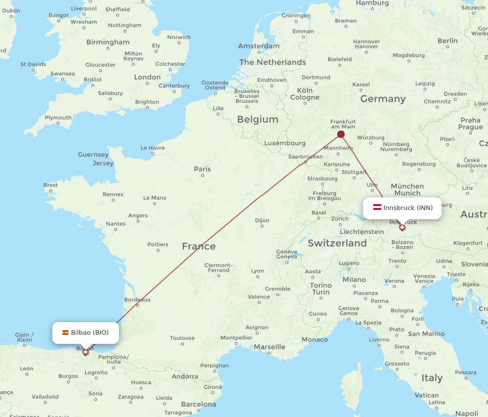 INN-BIO flight routes