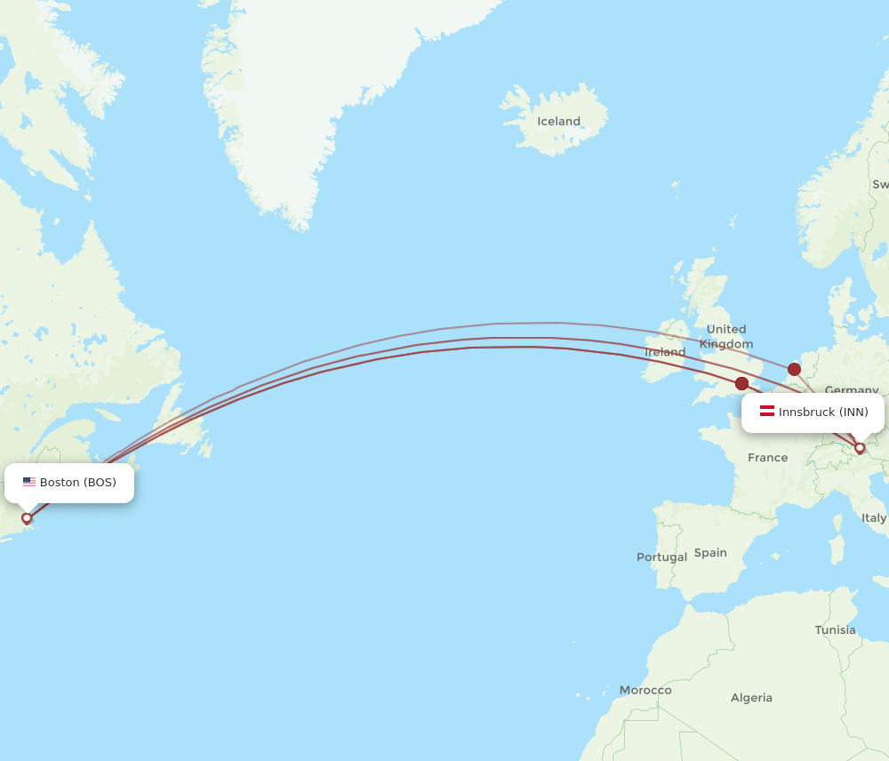 INN-BOS flight routes
