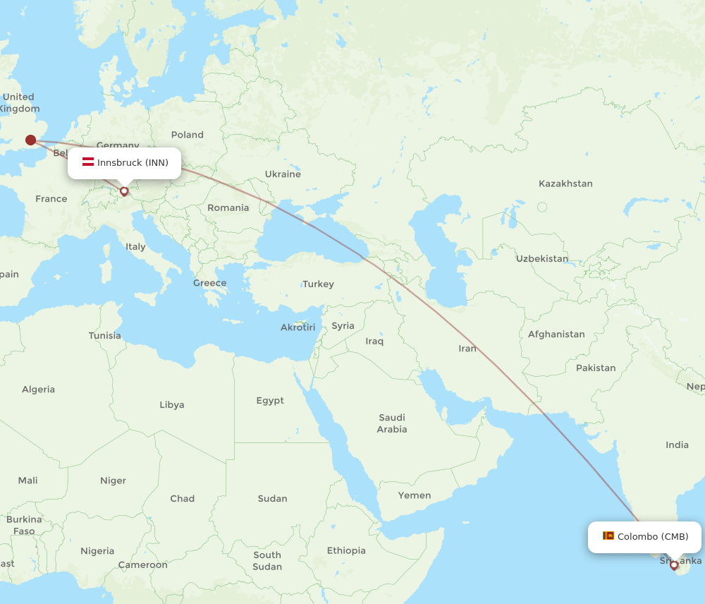 INN-CMB flight routes