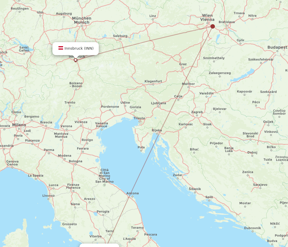 INN-FCO flight routes