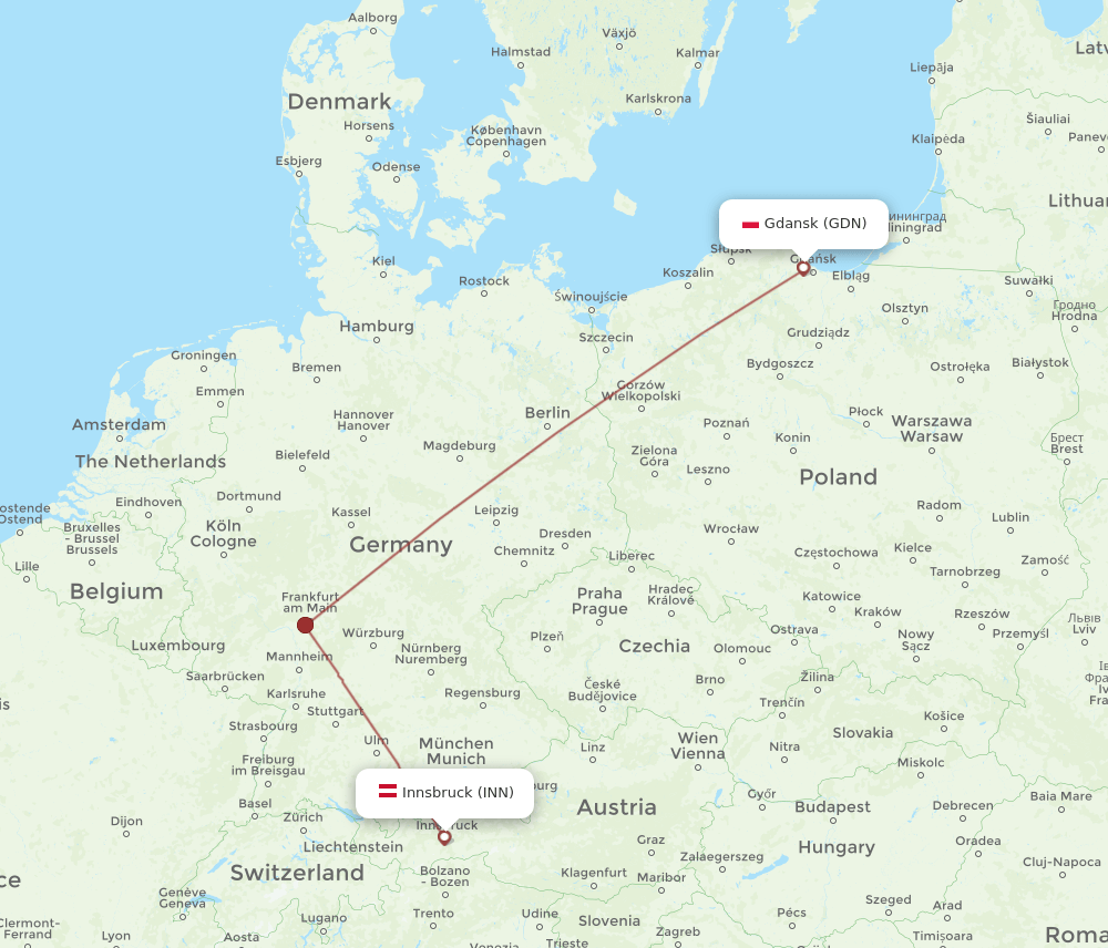 INN-GDN flight routes