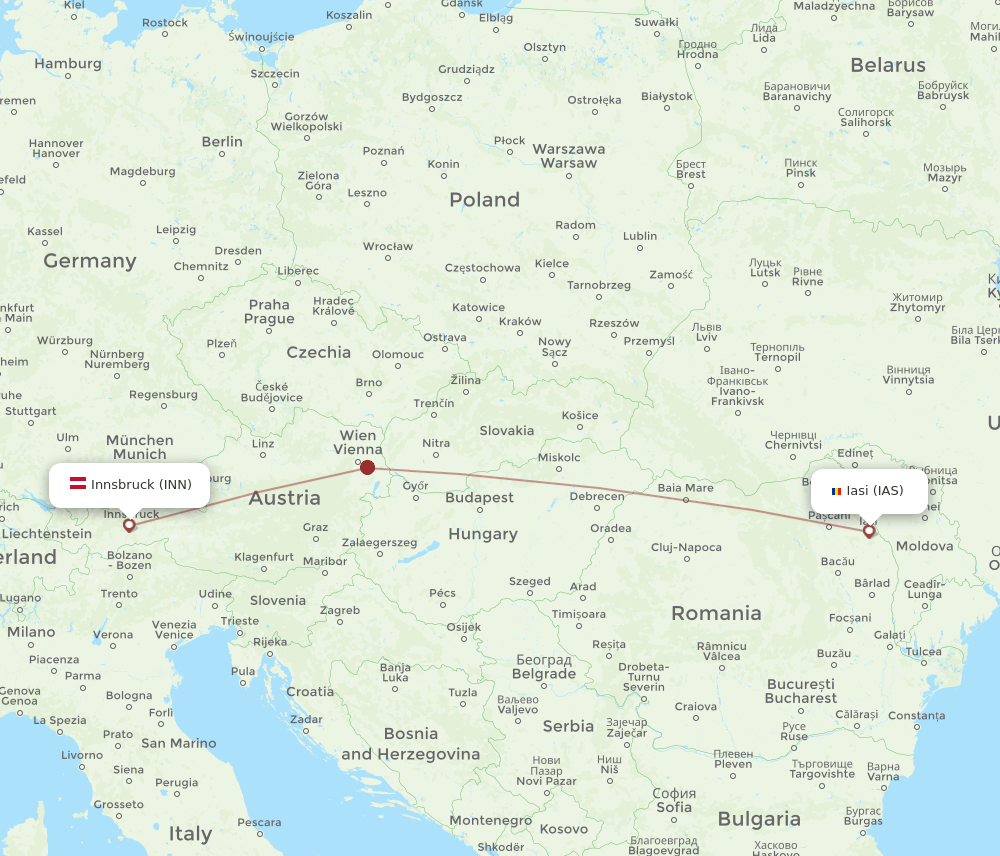 INN-IAS flight routes