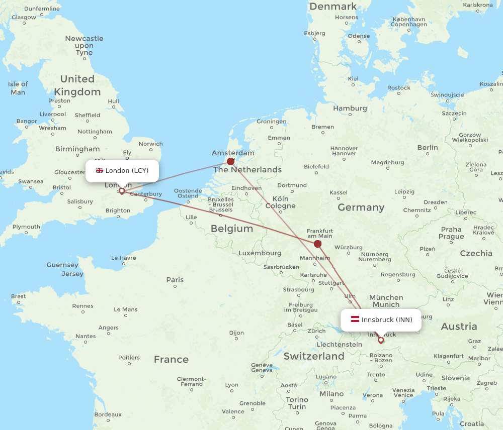 INN-LCY flight routes