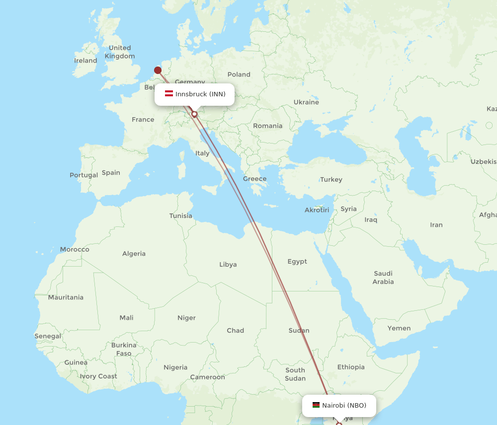 INN-NBO flight routes