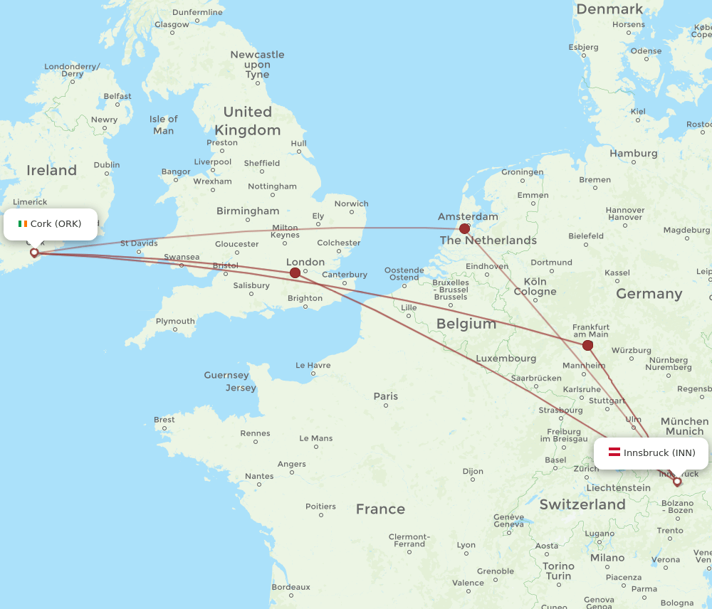 INN-ORK flight routes